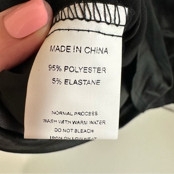 Simplee Plus Black Satin Deep V-neck Twist Front Mini Bodycon Dress 2XL - Picture 12 of 12